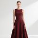 Elegant Sleeveless Wine Red A-Line Maxi Dress - Timeless Formal Attire